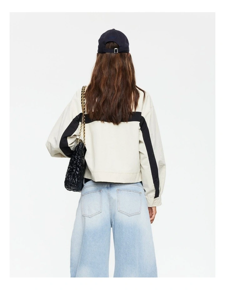 Essential Windbreaker Jacket in Cream image 2