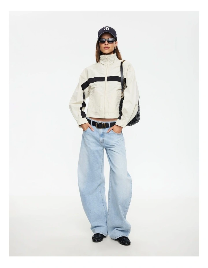 Essential Windbreaker Jacket in Cream image 4