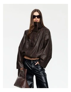 Shoreline Funnel Jacket in Brown