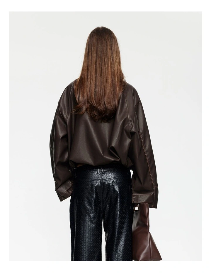 Shoreline Funnel Jacket in Brown image 2