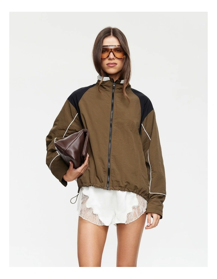 Shoreline Windbreaker Jacket in Brown image 1