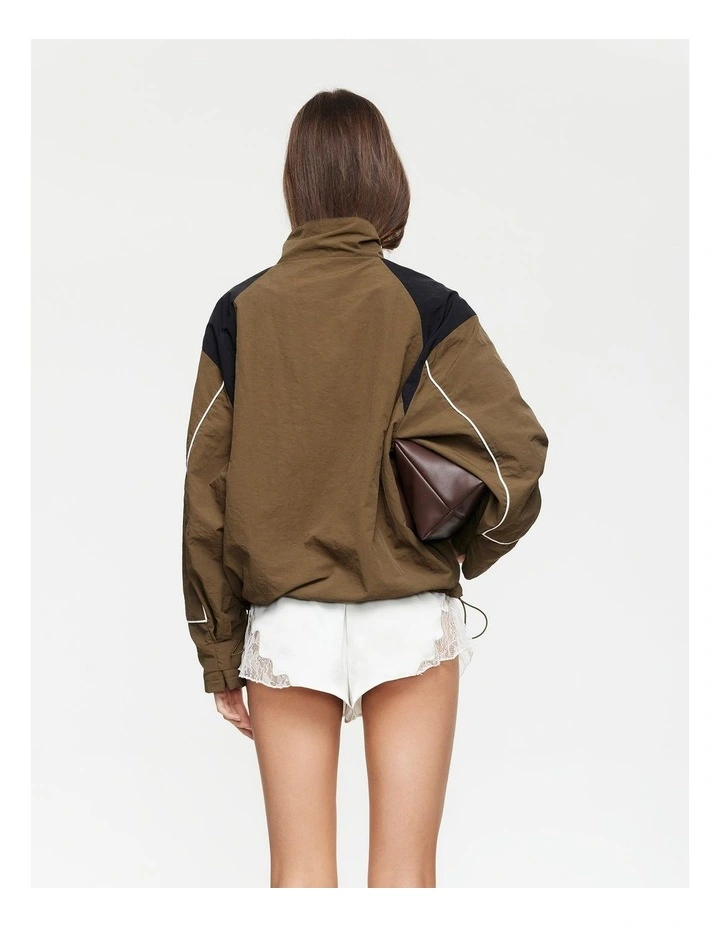 Shoreline Windbreaker Jacket in Brown image 2