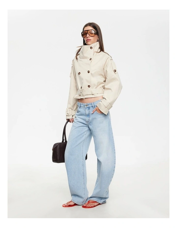 Blanc Cropped Trench image 4