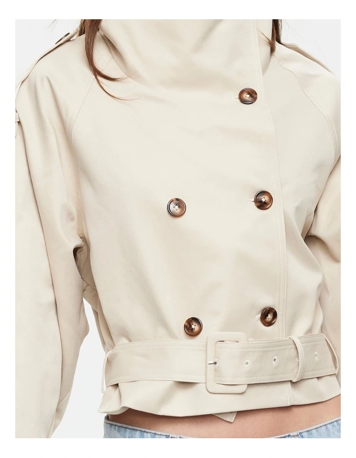 Blanc Cropped Trench image 5