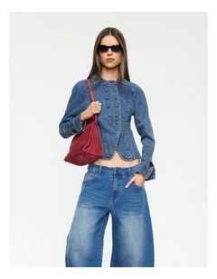 Form Jacket in Mid Blue Denim