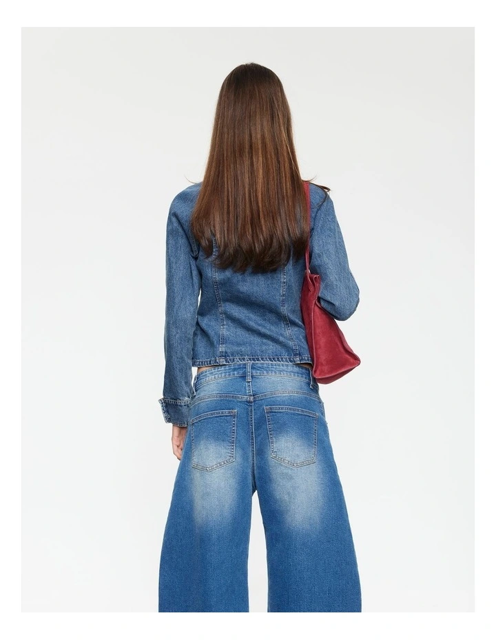 Form Jacket in Mid Blue Denim image 2