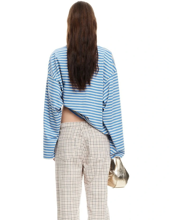 Bloom Long Sleeve Top in Blue image 2