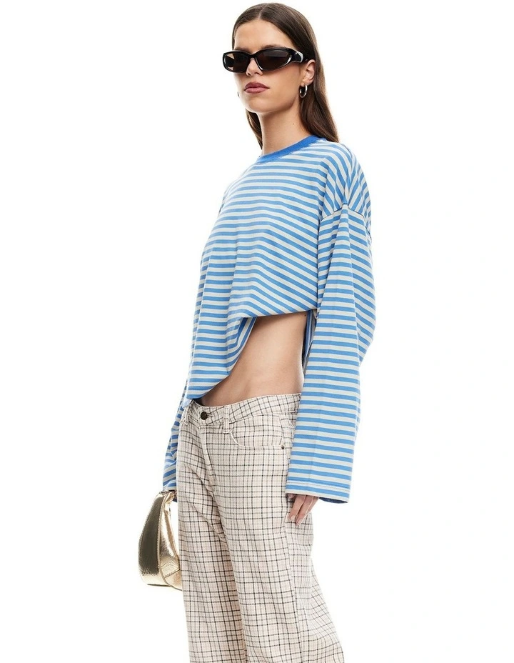 Bloom Long Sleeve Top in Blue image 4