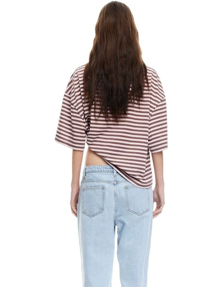 Bloom Short Sleeve Top in Brown image 2