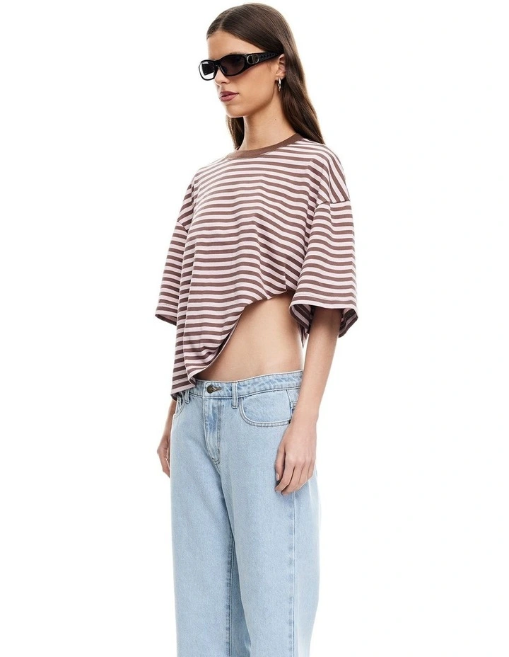 Bloom Short Sleeve Top in Brown image 3