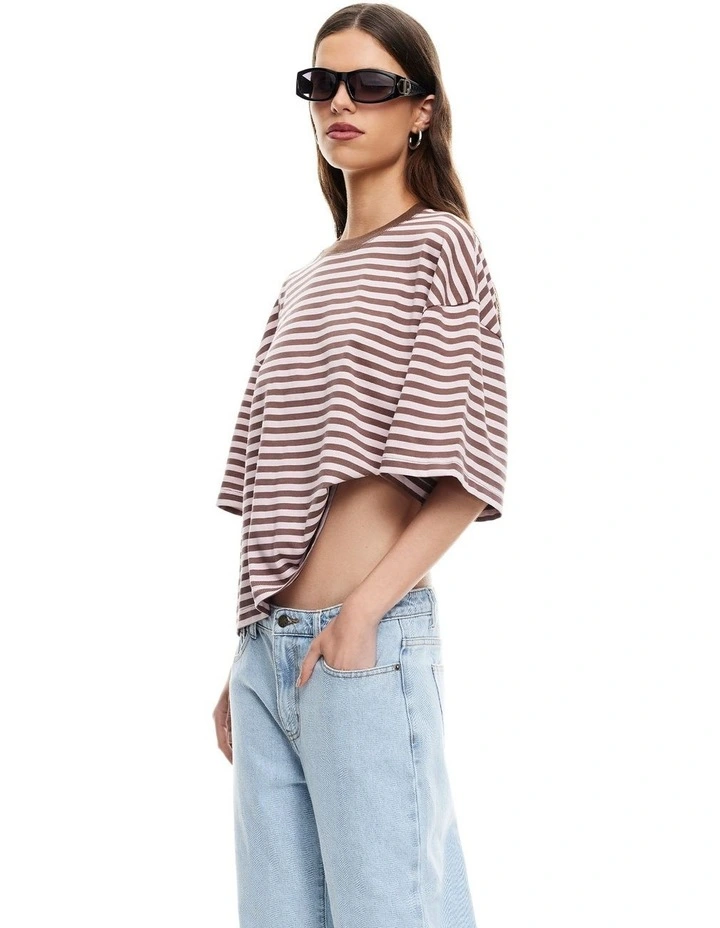 Bloom Short Sleeve Top in Brown image 4