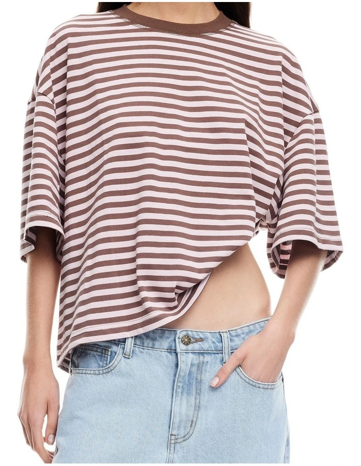 Bloom Short Sleeve Top in Brown image 5