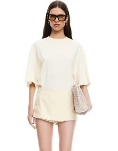 Bloom Short Sleeve Top in Yellow