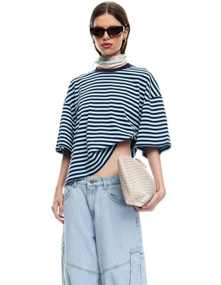 Bloom Short Sleeve Tee in Blue image 2