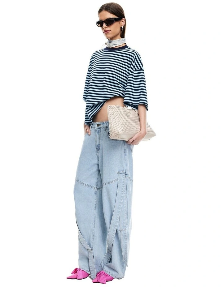 Bloom Short Sleeve Tee in Blue image 3