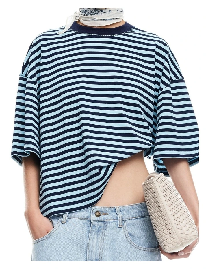 Bloom Short Sleeve Tee in Blue image 5