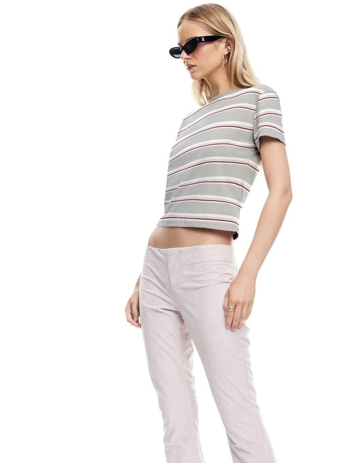 Loft Stripe Tee in Grey image 3