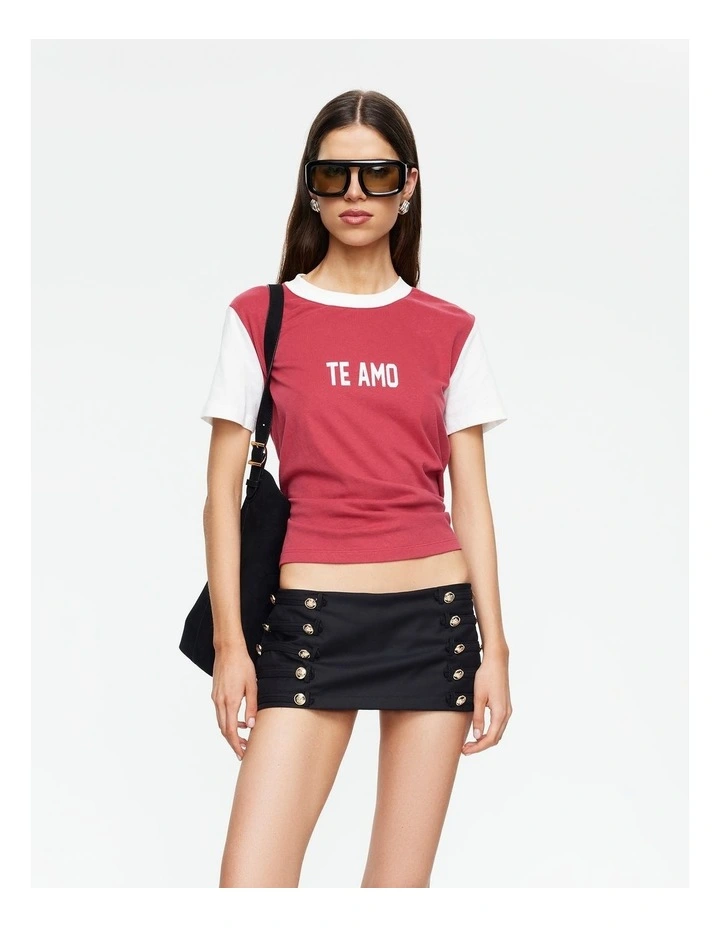 Te Amo Tee in Red image 1