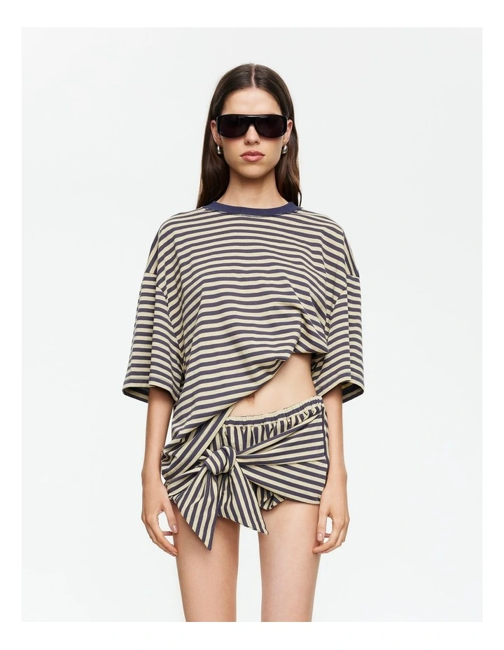 Bloom Short Sleeve T-shirt in Beige image 1