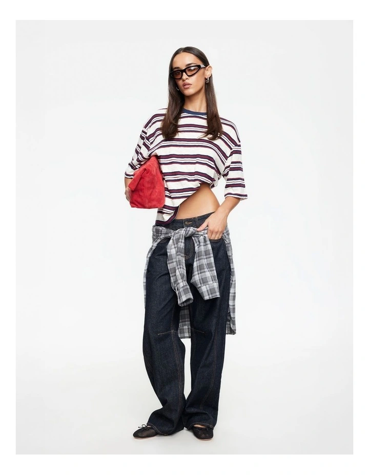 Bloom Long Sleeve Top in Red image 4
