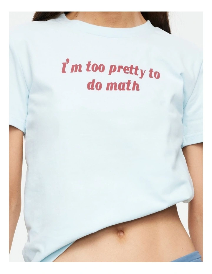 Too Pretty Tee in Blue image 5