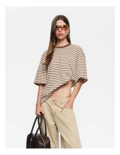 Bloom Long Sleeve in Sorbet and Chocolate Stripe