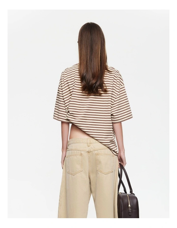 Bloom Long Sleeve in Sorbet and Chocolate Stripe image 2