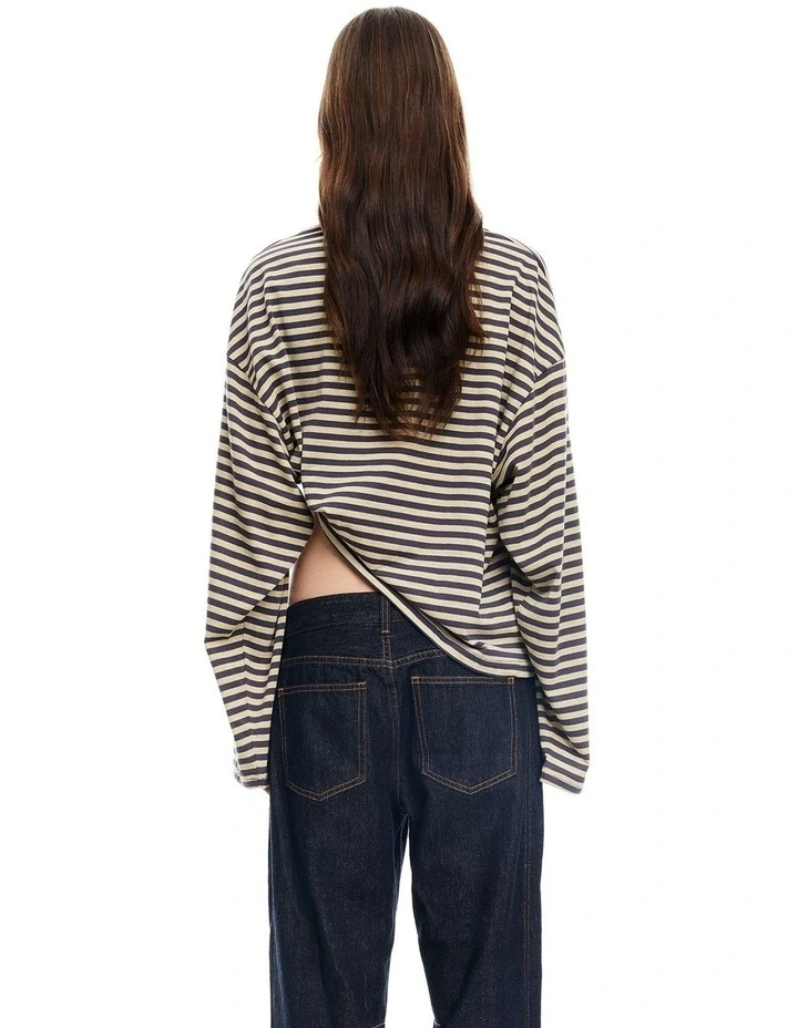 Bloom Long Sleeve T-Shirt in Beige image 2