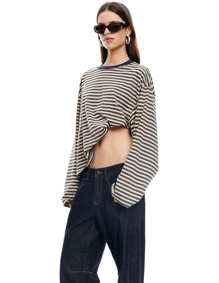 Bloom Long Sleeve T-Shirt in Beige image 4