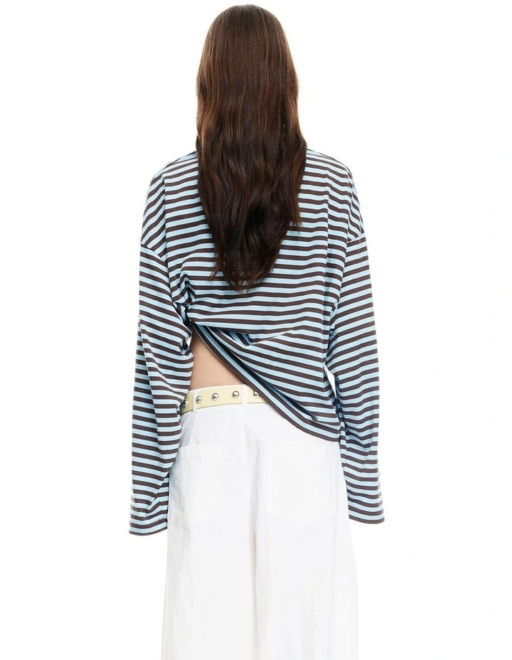 Bloom Long Sleeve T-Shirt in Blue image 2