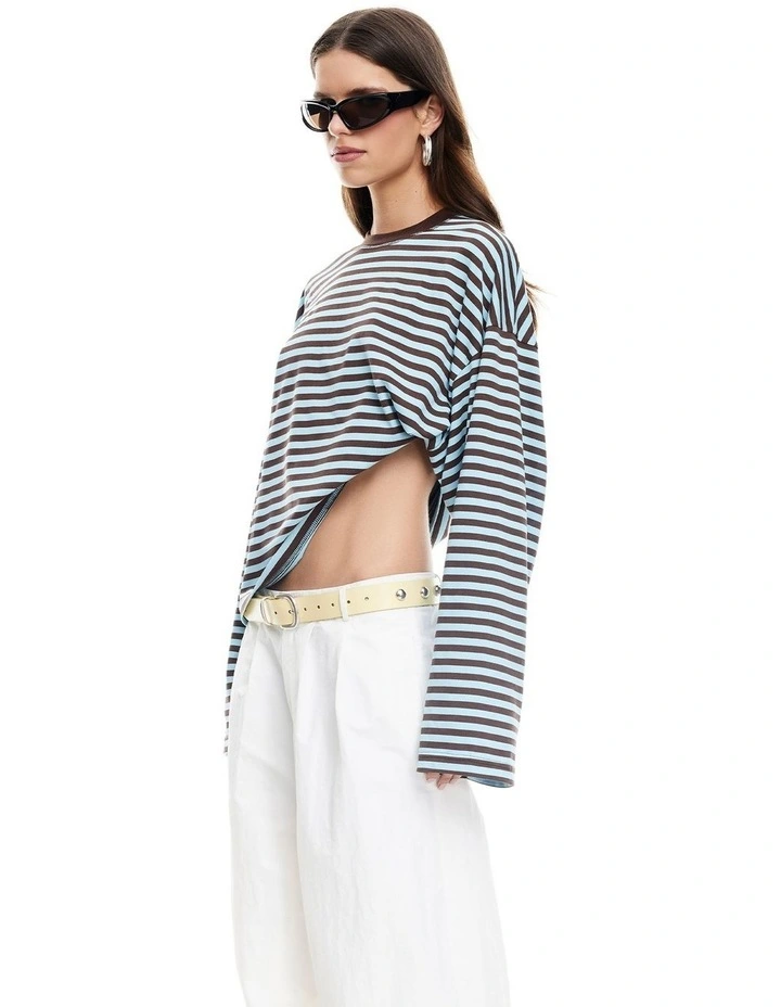 Bloom Long Sleeve T-Shirt in Blue image 4