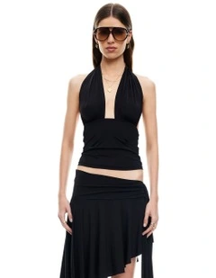 Safari Halter Neck Dress in Black