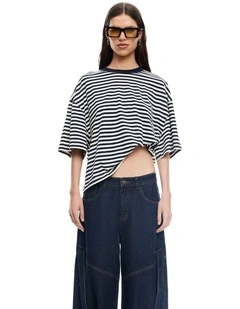 Bloom Short Sleeve Top in Blue