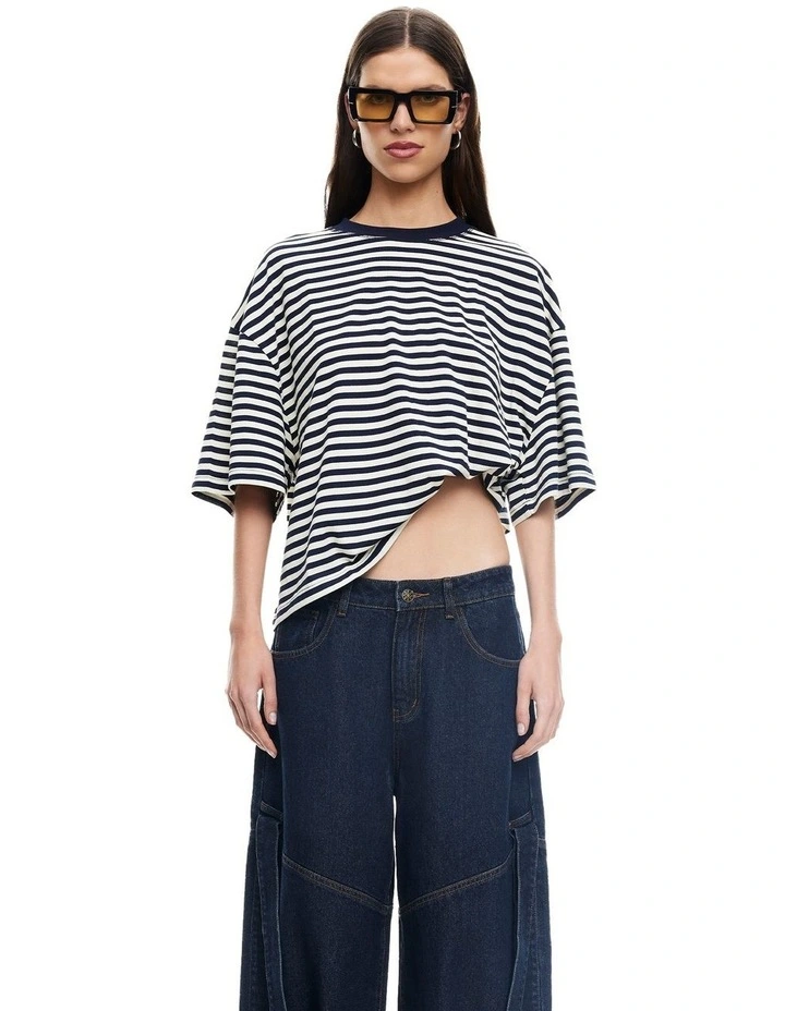 Bloom Short Sleeve Top in Blue image 1