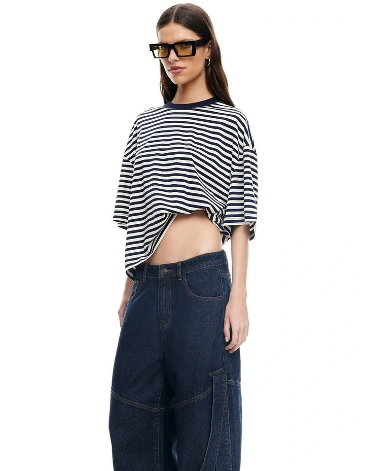 Bloom Short Sleeve Top in Blue image 3