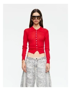 Chalet Long Sleeve Top in Red