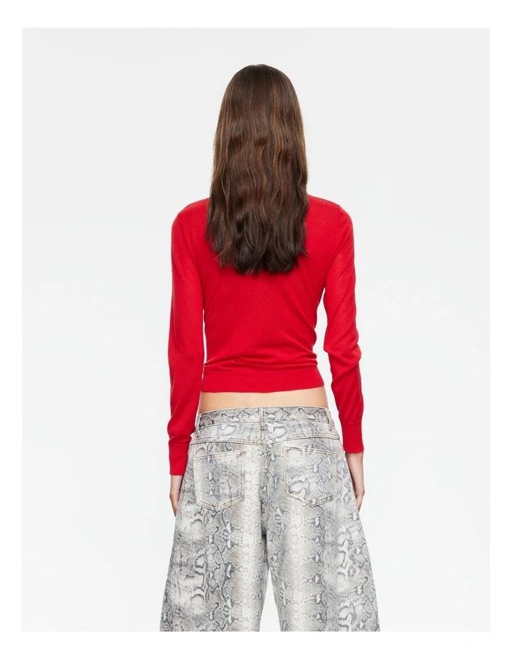 Chalet Long Sleeve Top in Red image 2