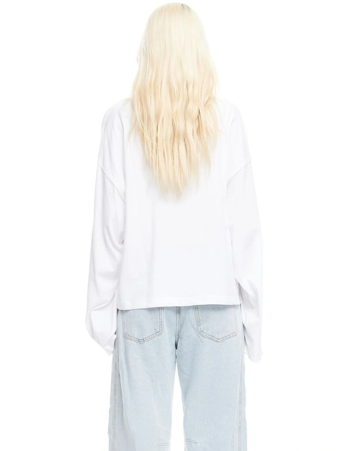 Bloom Long Sleeve Top in Grey image 2