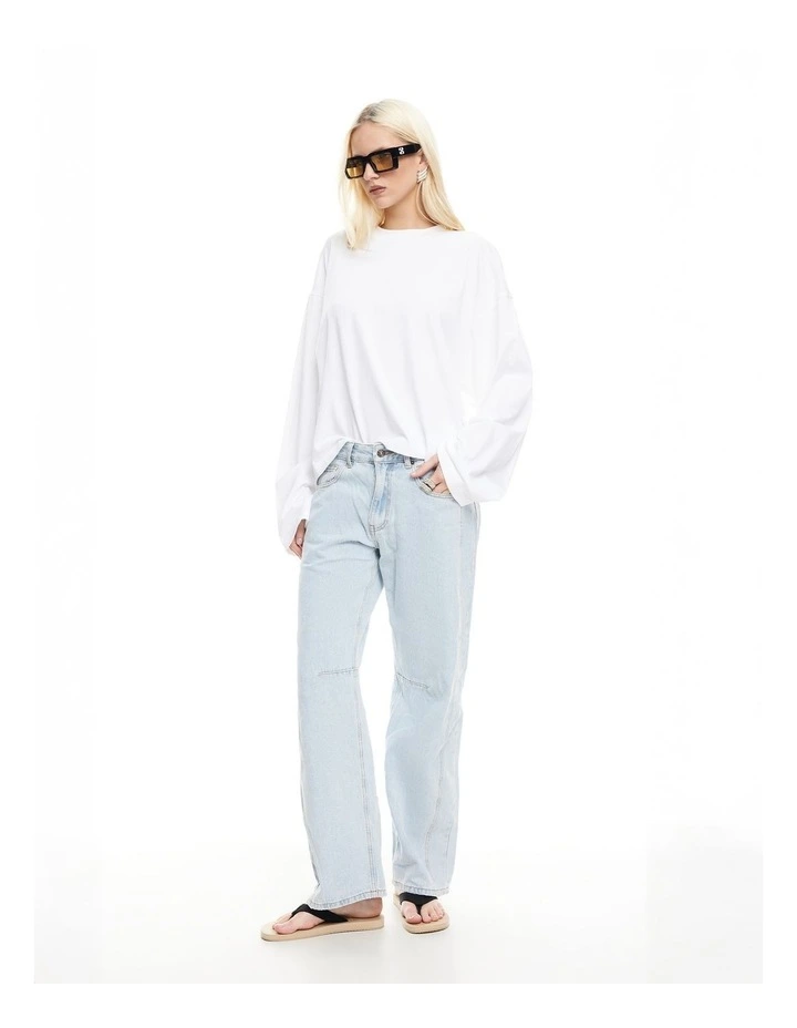 Bloom Long Sleeve Top in Grey image 3