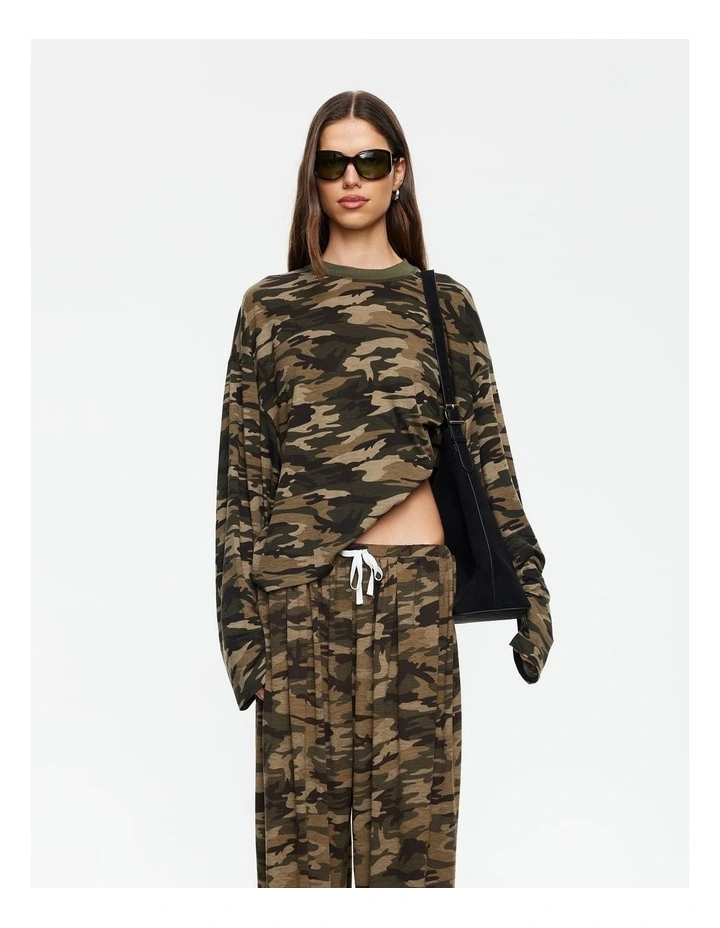 Bloom Long Sleeves Top in Brown image 1
