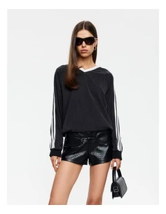 All Stars Long Sleeve Top in Black