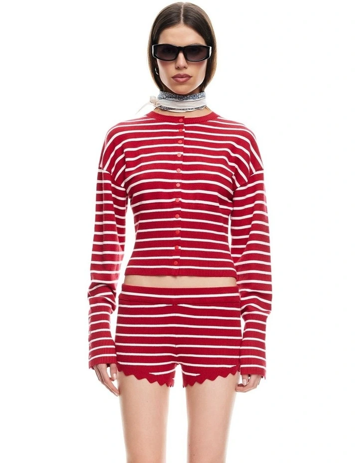 Head In The Clouds Cardigan  in Red image 1