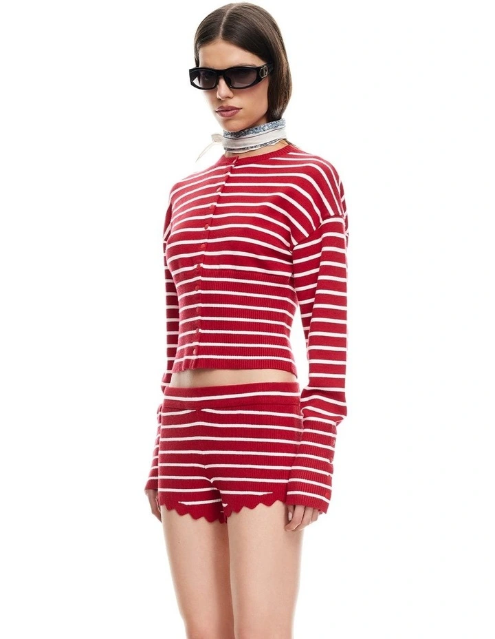 Head In The Clouds Cardigan  in Red image 3