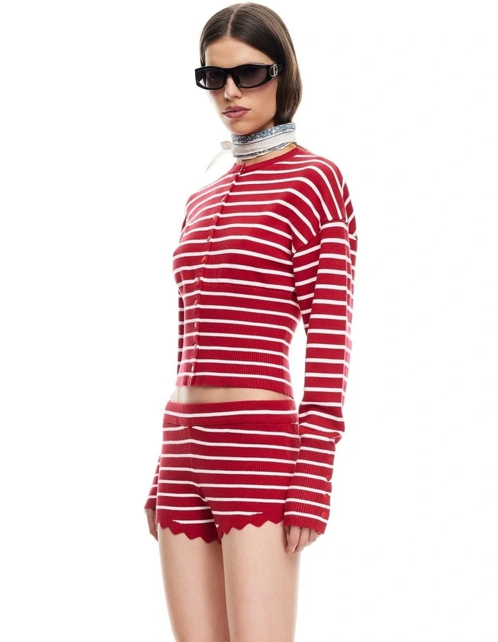 Head In The Clouds Cardigan  in Red image 4