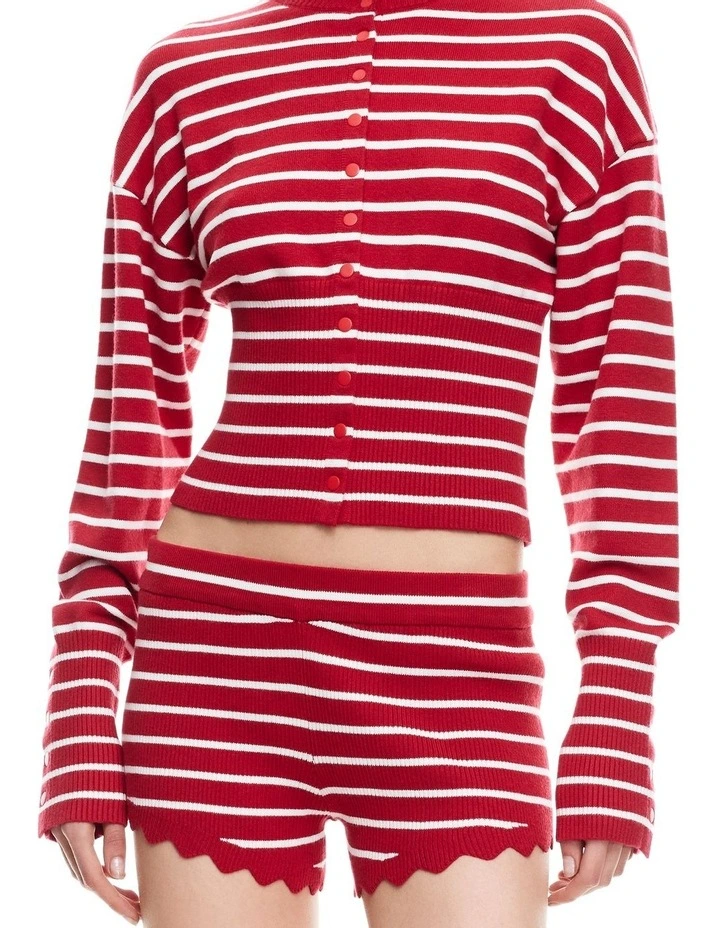 Head In The Clouds Cardigan  in Red image 5