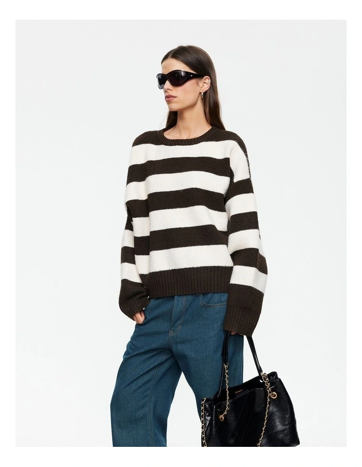 Dolce Knit Top in Brown image 3