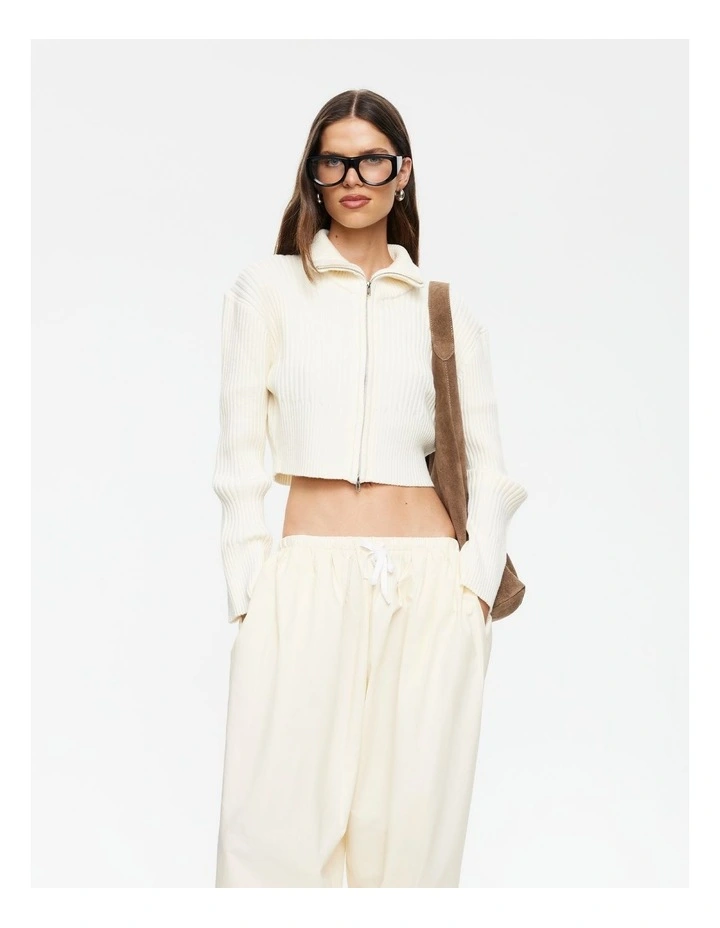Priority Knit Cardigan in Cream image 1