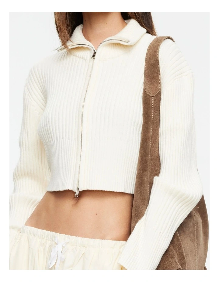 Priority Knit Cardigan in Cream image 5
