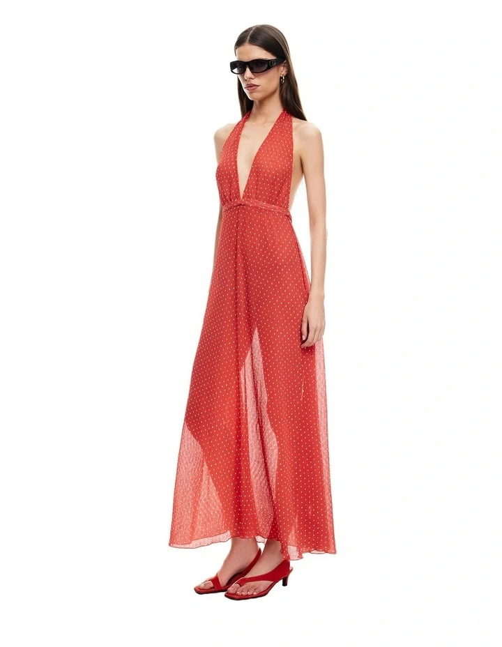 District Maxi Dress in Red image 3