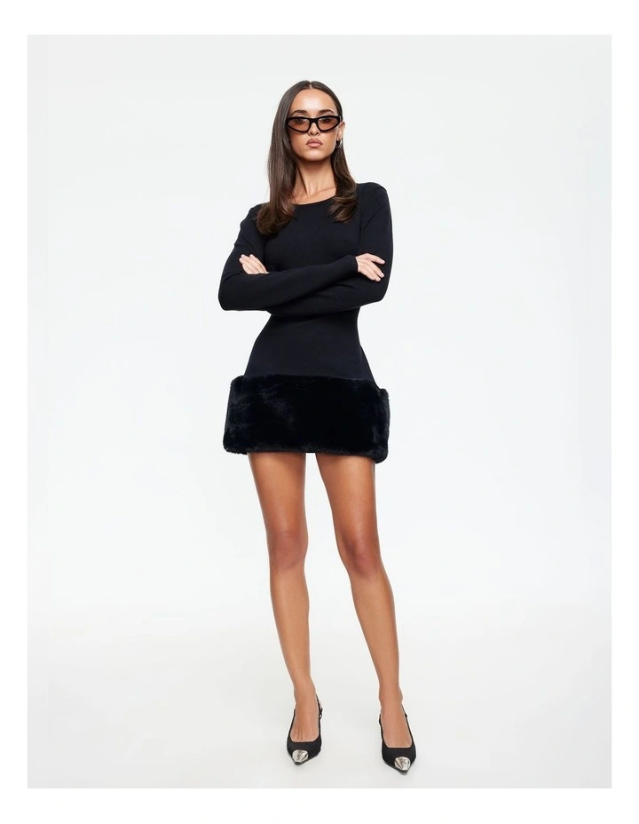 After Drk Mini Dress in Black image 4